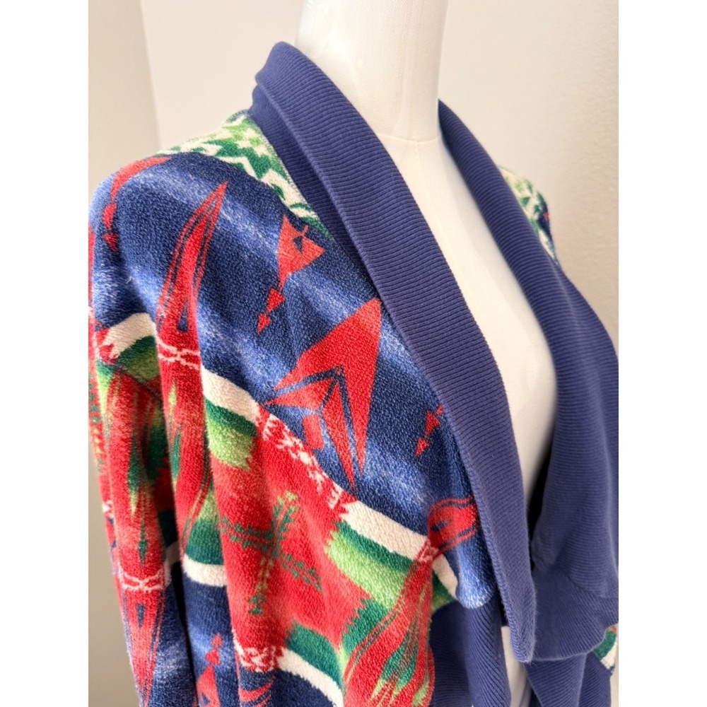 POLO Ralph Lauren Navajo Southwestern Towel-Cloth Open Cardigan Sz L - Picture 6 of 10